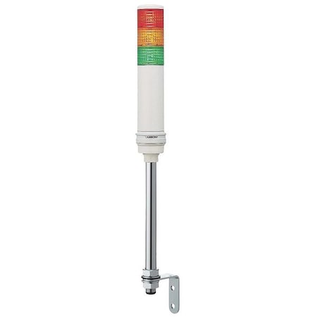 Schneider Electric Tower Light Assembly, 24V, Red, Orange, Green, 40 mm Dia., 594 1/2 mm Height, LED XVC4B35S