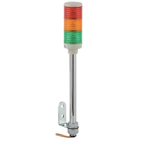 Schneider Electric Tower Light Assembly, 24V, Red, Orange, Green, 60 mm Dia., 508 5/16 mm Height, LED XVC6B3