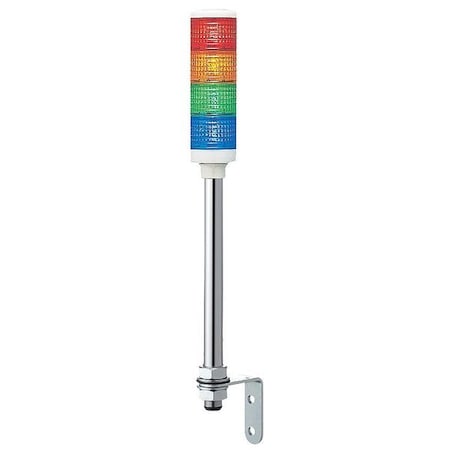 Schneider Electric Tower Light Assembly, 24V, Red, Orange, Green, Blue, 60 mm Dia., 548 5/16 mm Height, LED XVC6B4