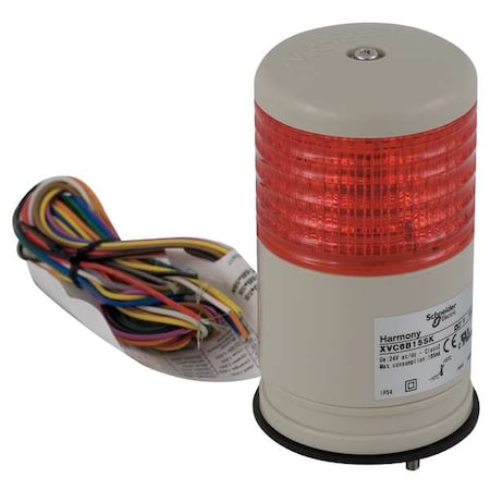 Schneider Electric Tower Light Assembly, 24V, Red, 60 mm Dia., 120 13/16 mm Height, LED XVC6B15SK