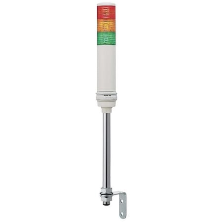Schneider Electric Tower Light Assembly, 24V, Red, Orange, Green, 60 mm Dia., 563 1/8 mm Height, LED XVC6B35S