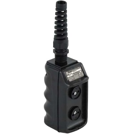 Square D Pendant Push Button Station, 2NO, Black 9001BW92B