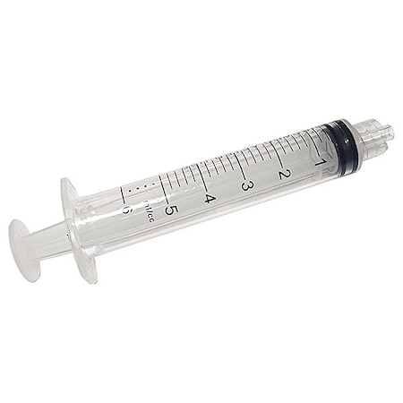 Zoro Select Dispensing Syringe, 5 mL, Manual, Luer Lock, High Density Polypropylene, Translucent, PK10 5FVD9