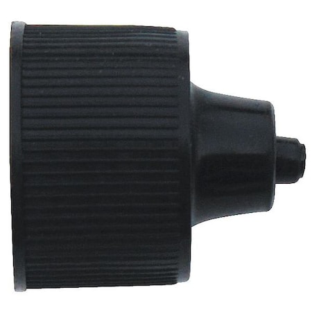 Zoro Select Replacement Bottle Cap, Disposable, - Length, Low Density Polyethylene, Black 5FVF0