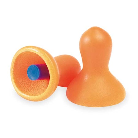 Howard Leight Quiet(R) Reusable Vinyl Ear Plugs, Bell Shape, 26 dB, Orange, 100 PK QD1