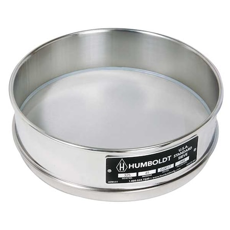 Zoro Select Sieve, 8 in, SS Frame, SS Mesh, No. 6 5FWT2