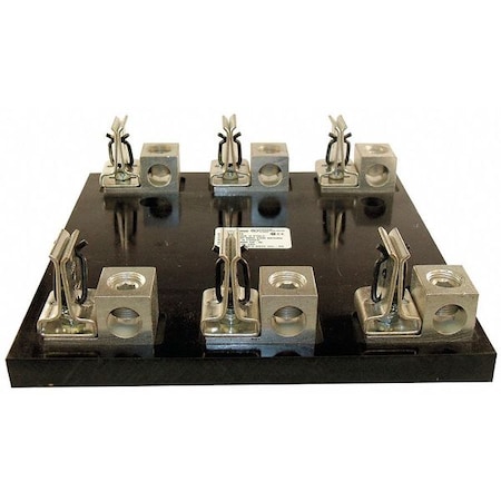 Mersen Open Fuse Block, R UL Class, 600V AC/DC Volt Rating, 3 Poles, Box Lug 62003R