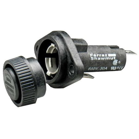 Mersen Fuse Holder, 0 to 30A Amp Range, 600V AC/DC Volt Rating, 1 Poles, Quick Connect GPM-S