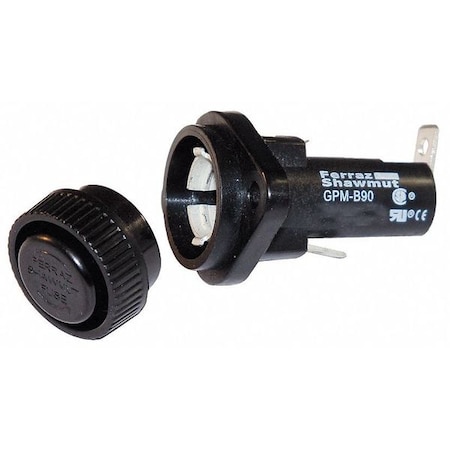 Mersen Fuse Holder, 0 to 30A Amp Range, 600V AC/DC Volt Rating, 1 Poles, Quick Connect GPM-B90