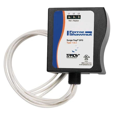 Mersen Surge Protection Device, Three Phase, 120/208V AC Wye, 3 Poles, 4 Wires STT22083PYG