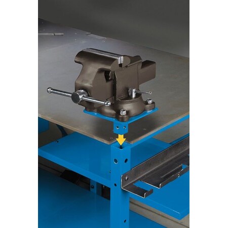 Miller Electric Vise Mount Plate, 7 W x 7 D x 4 H, Blue 300612
