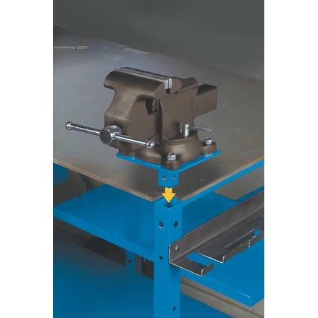 Miller Electric Vise and Vise Mount, 7W x 14D x 12H, Gray 300611