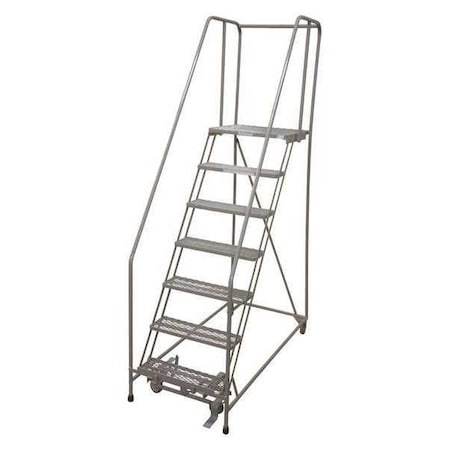 Cotterman 100 in H Steel Rolling Ladder, 7 Steps, 450 lb Load Capacity 1007R2630A1E20B4C1P6