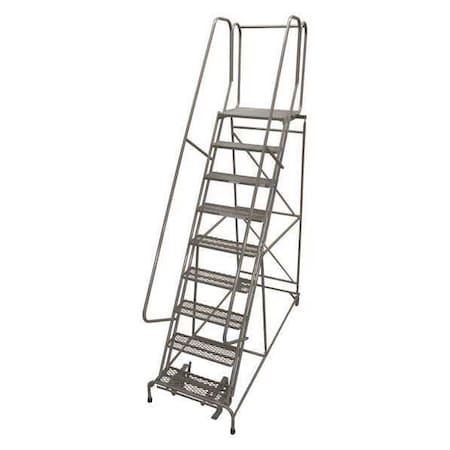 Cotterman 120 in H Steel Rolling Ladder, 9 Steps, 450 lb Load Capacity 1009R2632A6E20B4C1P6