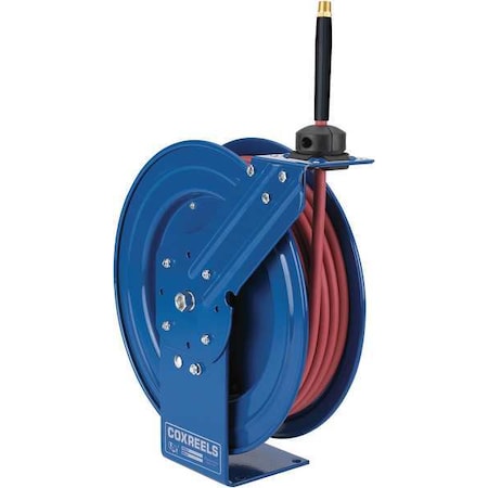 Coxreels Spring Return Hose Reel, 1/4 in Hose Diameter, 50 ft Length, 300 psi Max. Pressure, Brass P-LP-150-RH-BXB