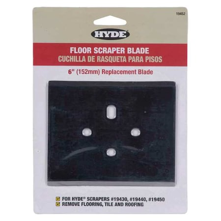 Hyde Scraper Blade, 6 In, For 5FZH2-4 19452