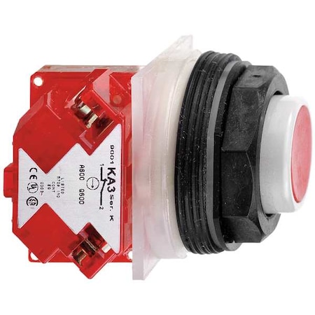 Schneider Electric Push Button Operator, 30 mm, 1NC, Red 9001SKR3RH6