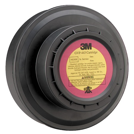 3M Combination Cartridge/Filter, OV, AG, HEPA, Magenta, Yellow, 6 PK, NIOSH GVP-443