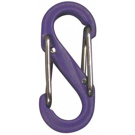Nite Ize Carabiner Clip, 1-3/16in, Plstic, Prple, PK2 SBP0-2PK-23