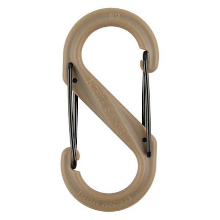 Nite Ize Carabiner Clip, 2 In., Plastic, Brown SBP2-03-28BG