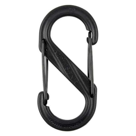 Nite Ize Carabiner Clip, 2 In., Plastic, Black SBP2-03-01BG