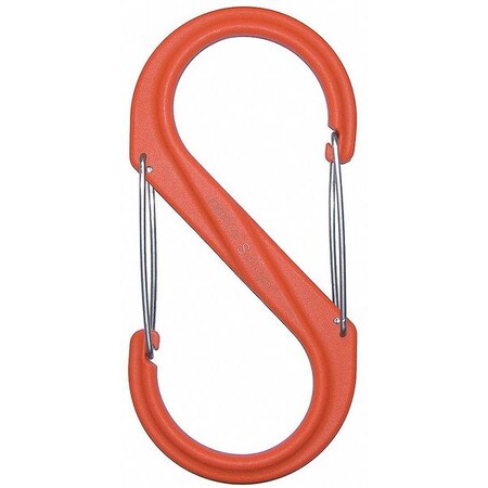 Nite Ize Carabiner Clip, 10-3/8 In., Plastic, Orange SBP10-03-19