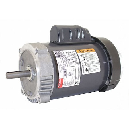 Dayton Capacitor-Start General Purpose Motor, 1/6 hp HP, 115/208-230V AC Voltage, 56C Frame 5GD54