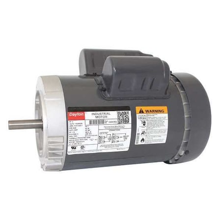 Dayton Capacitor-Start/Run General Purpose Motor, 2 hp HP, 115/208-230V AC Voltage, 56C Frame 5GD67