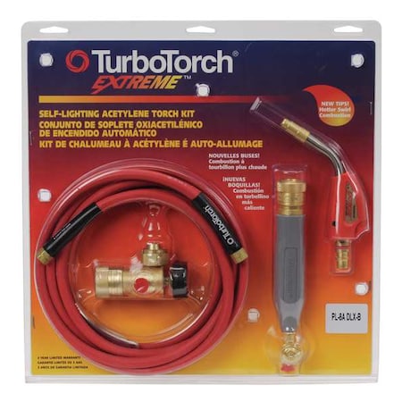Turbotorch Torch Kit, PL-8ADLX-B Series, Acetylene, CGA-520, PL-8A 0386-0835