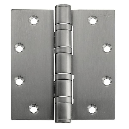 Best Door and Butt Hinge, Stainless Steel, Full Mortise Mounting, 2 in Leaf W x 4 1/2 in Leaf H, Satin FBB199 5X4 5 HW DOOR HINGE 32D  STS