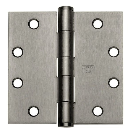 Best Door and Butt Hinge, Steel, Full Mortise Mounting, 1 3/4 in Leaf W x 4 in Leaf H, Satin Chrome CB179 4 5X4 FM STDWT DOOR HINGE 26D  STL