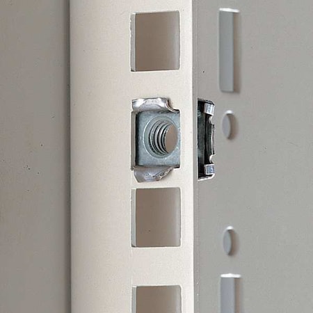 Rittal Captive Nut, M6-1.00, Cage Nut Shape, Steel, Not Graded, Zinc Plated Finish, 50 PK 2092200