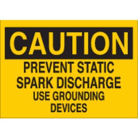 Brady Caution Sign, 7 in Height, 10 in Width, Aluminum, Rectangle, English 40852