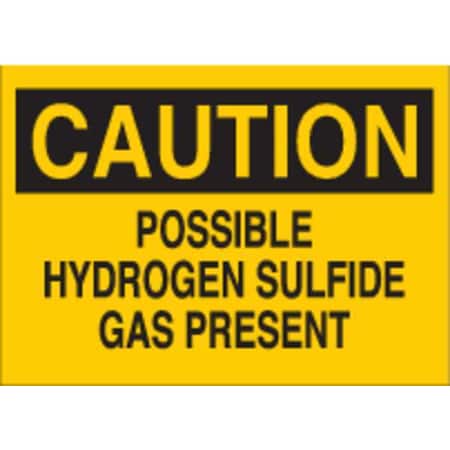 Brady Caution Sign, 10 in H, 14 in W, Rectangle, English, 40851 40851