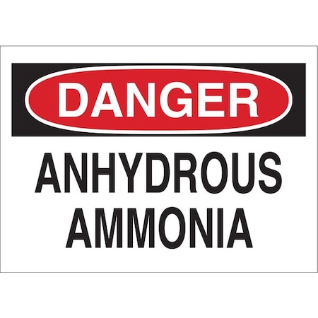 Brady Danger Sign, 10 in H, 14 in W, Polyester, Rectangle, English, 84339 84339