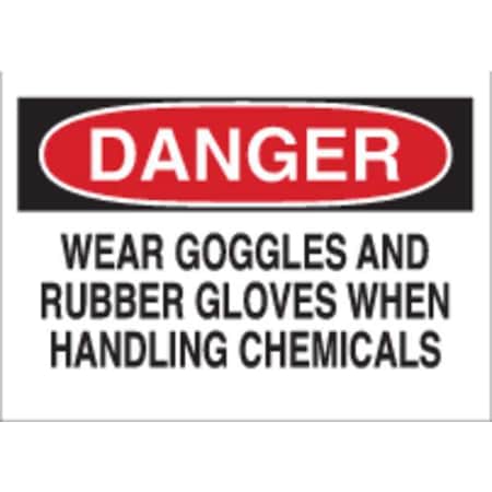 Brady Danger Sign, 7 x 10In, R and BK/WHT, ENG, 22349 22349