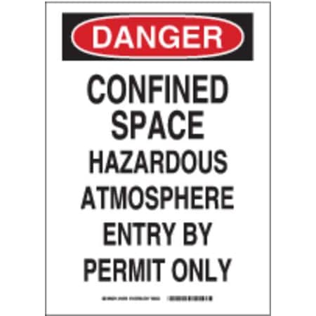 Brady Danger Sign, 14X10", R and BK/Wht, Eng, 84570 84570