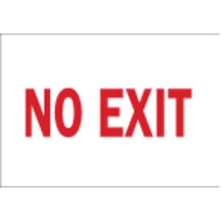 Brady Exit Sign, Polyester, 10" W, 7" H, No Exit, White 84685