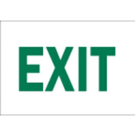 Brady Exit Sign, Aluminum, 10" W, 7" H, Exit, White 41055