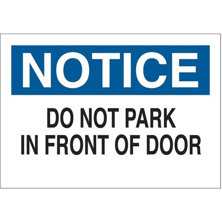 Brady Parking Sign, 10"H, 14"W, Aluminum, 41096 41096