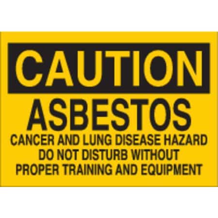 Brady Caution Sign, 10 in H, 14 in W, Polyester, Rectangle, English, 85383 85383