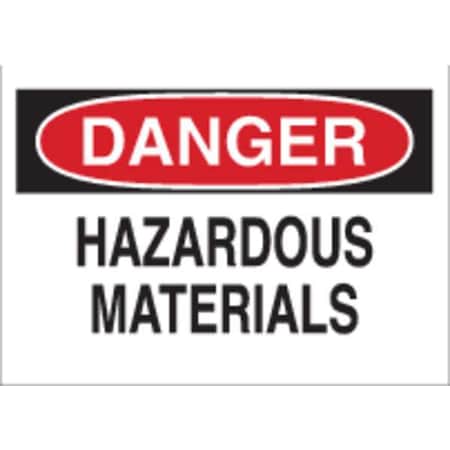 Brady Danger Sign, 7 in H, 10 in W, Polyester, Rectangle, English, 85497 85497
