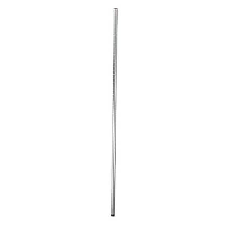Zoro Select Shelf Post 74", Chrome, 2PK 5GTD9