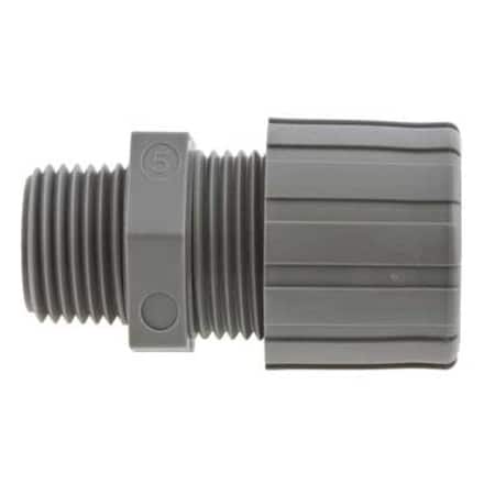 Hubbell Wiring Device-Kellems Cable Connector, 1/2 in., Straight, Black SHC2024CR