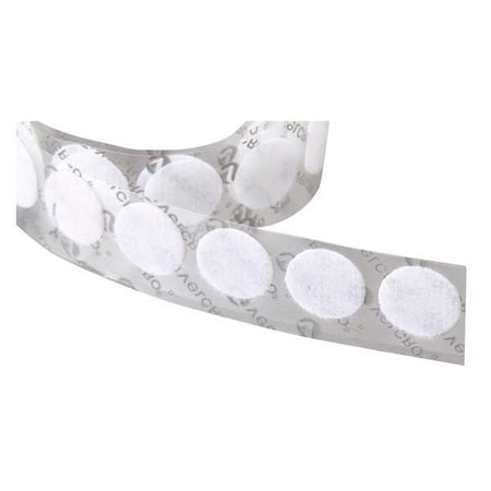 Velcro Brand Reclosable Fastener, Disc, Acrylic Adhesive, 1-3/8 in, White, 600 PK 192342