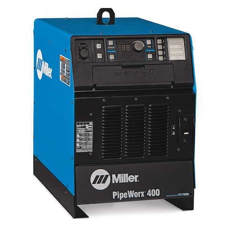 Miller Electric Multiprocess Welder, PipeWorx 400 Series, 220/230/240V AC, 460/480V AC, 400A at 44V Rated Output 907382