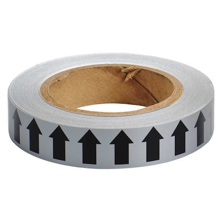 Brady Pipe Marking Tape, Gray, 1in W, 90ft Roll L 91415