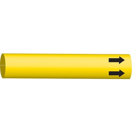 Brady Pipe Marker, (Blank), Yellow, 8 to 9-7/8 In 4010-G