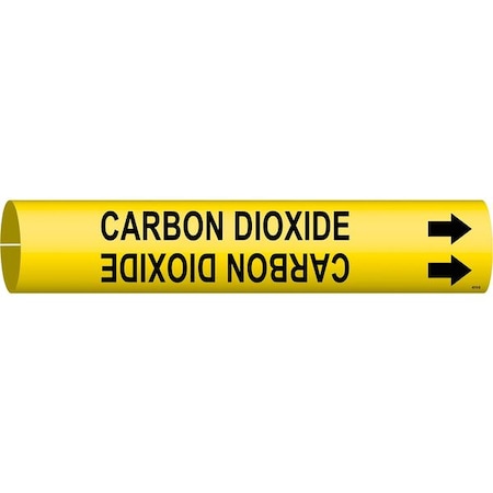 Brady Pipe Mrkr, Carbon Dioxide, 1-1/2to2-3/8 In, 4019-B 4019-B