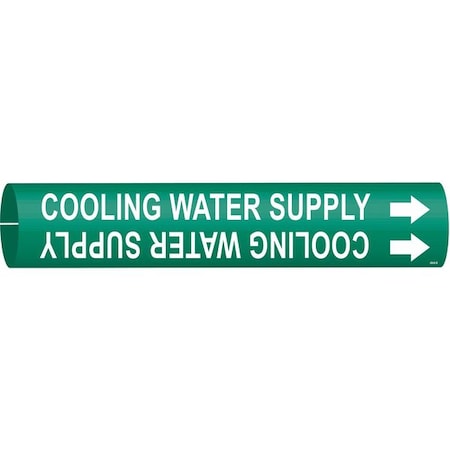 Brady Pipe Marker, Cooling Water Supply, Green, 4044-B 4044-B
